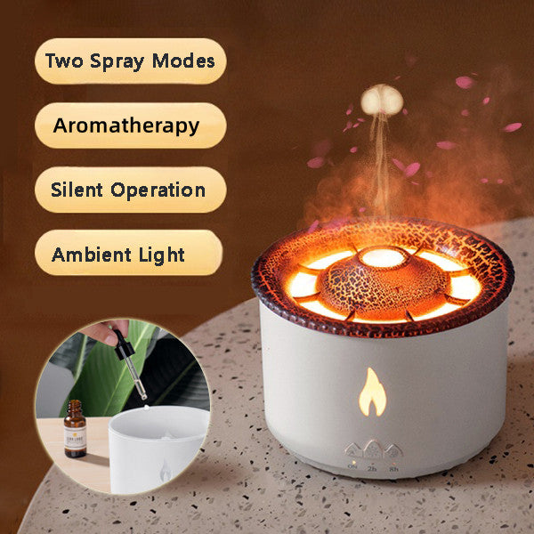 New Creative Ultrasonic Essential Oil Humidifier Volcano Aromatherapy Machine Spray