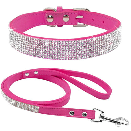 Cute Sparkling Pet Collar & Leash Set