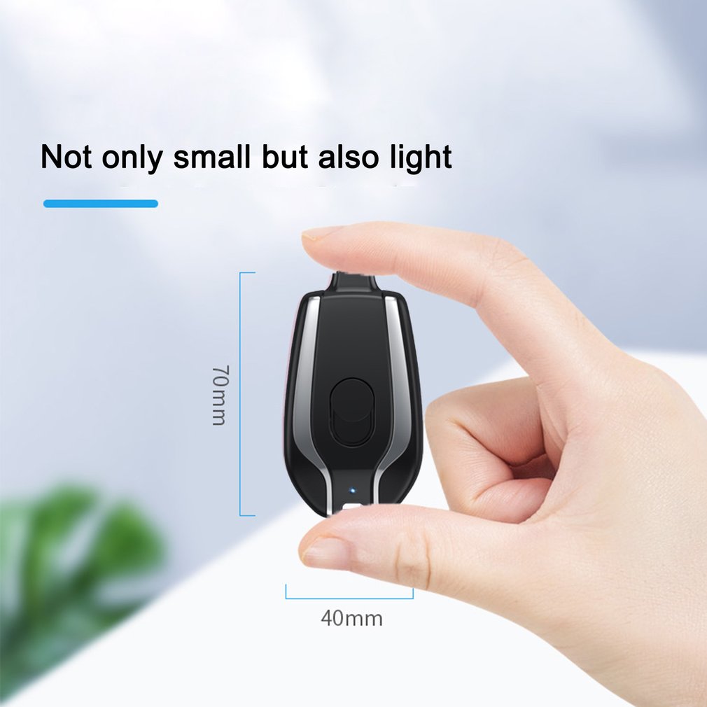 New Power Pod Mini 1500mAh Portable Charger Keychain Fast Charging Backup Power Bank