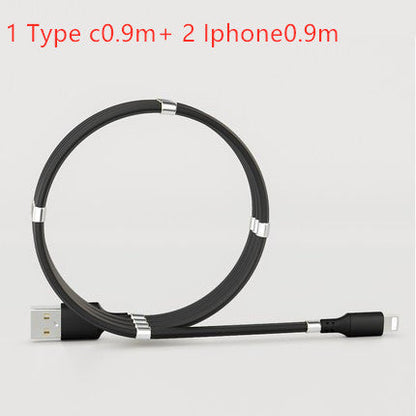 Magnetic USB Data Cable easy to Arrange For I Phones Type-C and Micro