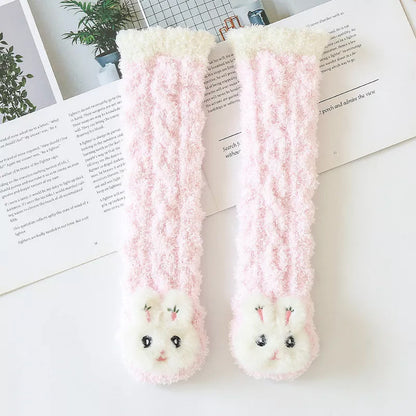 Calcetines pantuflas suaves y peludos para bebé