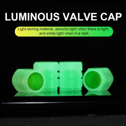 Cars/Bikes Luminous Valve Cap Vacuum Tire Valve Luminous Core Cover