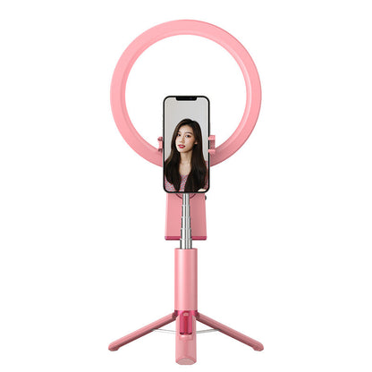 Tripod Integrated Selfie Stick Compatible with Apple, Bluetooth Aluminum Alloy