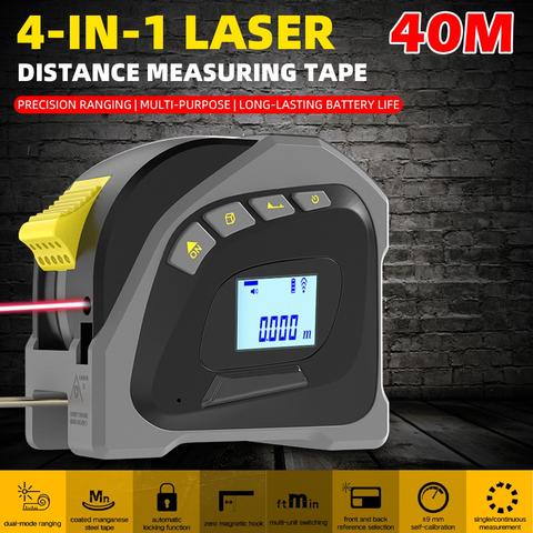 40m Laser Rangefinder Tape Measure for Volume Measurement