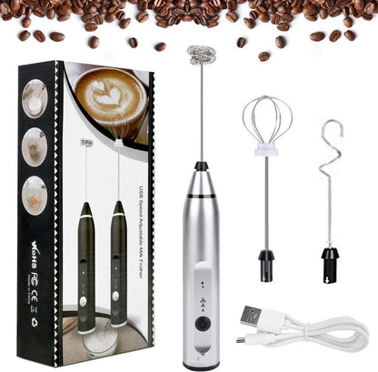 Rechargeable Electric Milk Frother Automatic Kitchen Juice Food Mixer Cream Egg Beater Blender