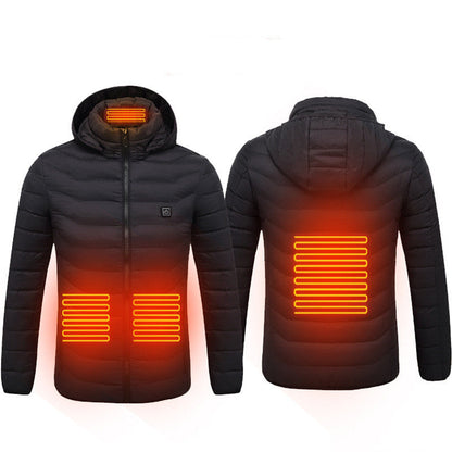 New Heated Jacket Coat USB Electric Jacket Cotton Coat Heater Thermal Clothing Heating