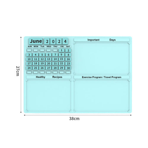 Calendario magnético de silicona estético para refrigerador, calendario magnético para refrigerador DIY para una fácil organización - Naturaleza