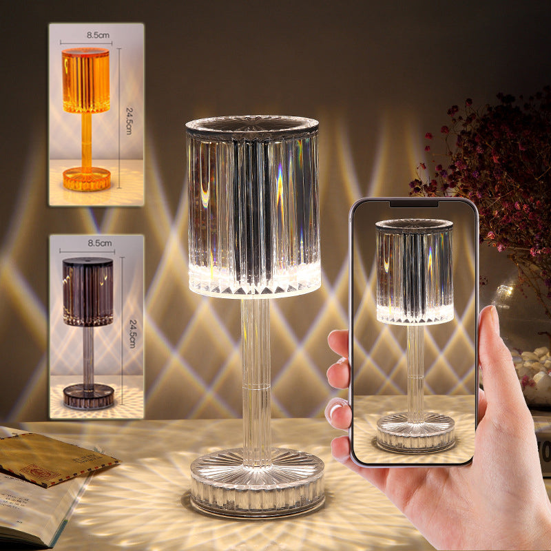 Modern Led Diamond Crystal Table Touch Lamp for Home décor Bedroom Bedside Decorating Night Lamp