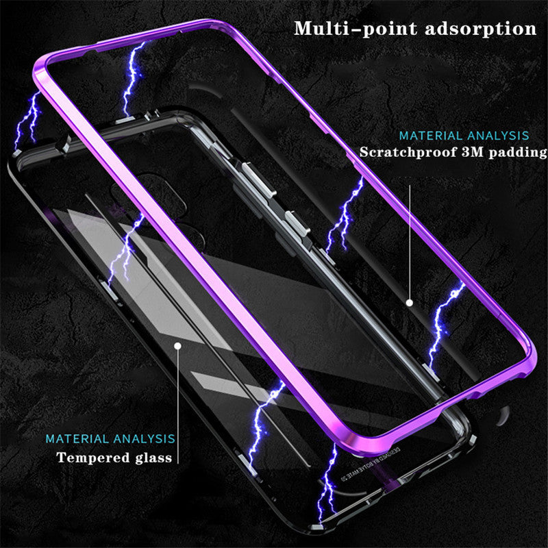 Huawei Honor Metal Magnetic phone case 9H Tempered Glass Protection