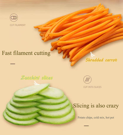 Multifunctional Vegetable Slicer Rotary Vegetable Chopper Salad Maker Hand-cranked Shredder Slicer