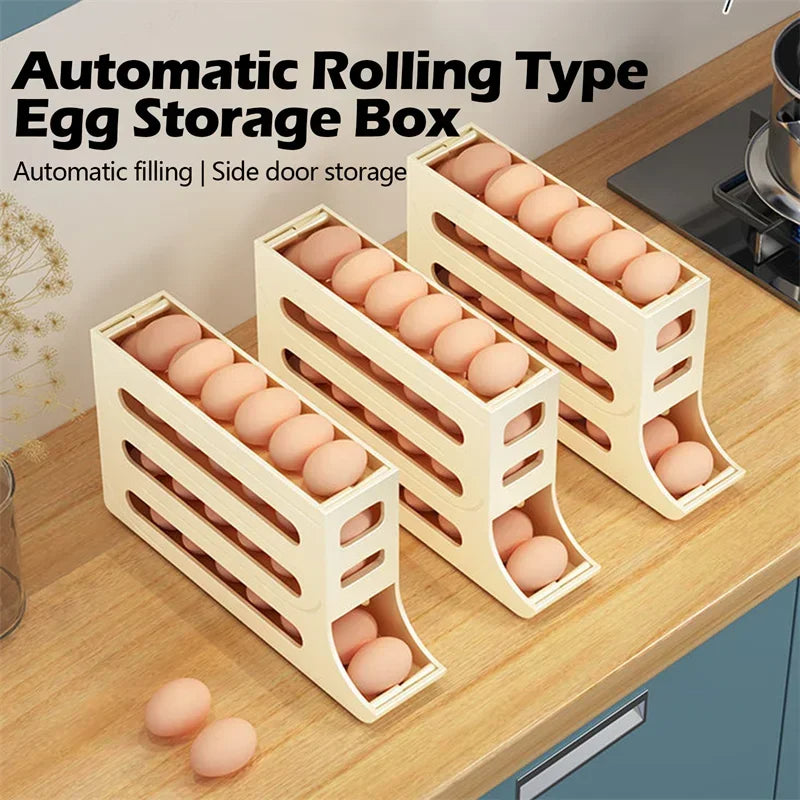 🔥Last Day Promotion 50% OFF - Refrigerator 4-Layer Automatic Egg Roller