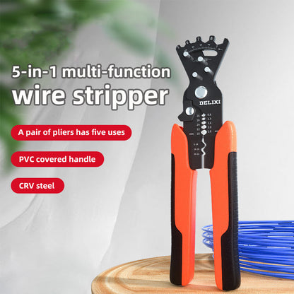 5-in-1 Multifunctional Wire Stripping Pliers for Electrician Wire Cutting, Stripping, Pressing