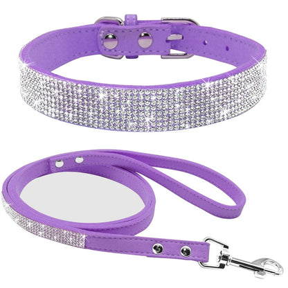 Cute Sparkling Pet Collar & Leash Set