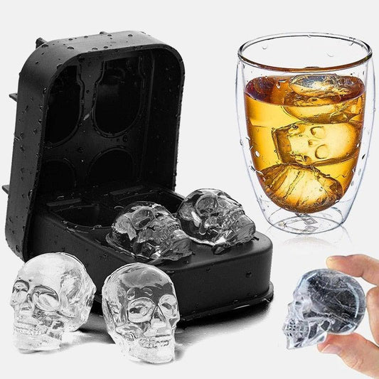 Máquina para hacer cubitos de hielo con forma de calavera en 3D