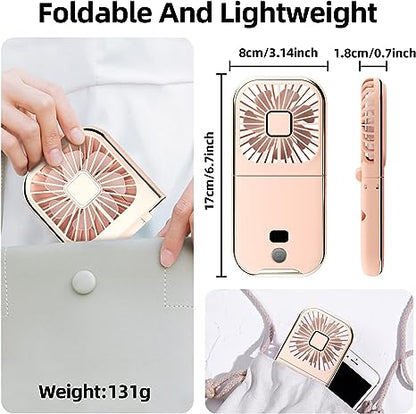 3-in-1 Portable Neck Fan: Fan, Power Bank, Phone Stand