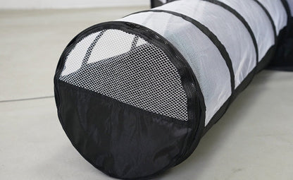 Foldable, Removable Cat Tunnel: Space-Saving & Hair-Resistant Pet Supply