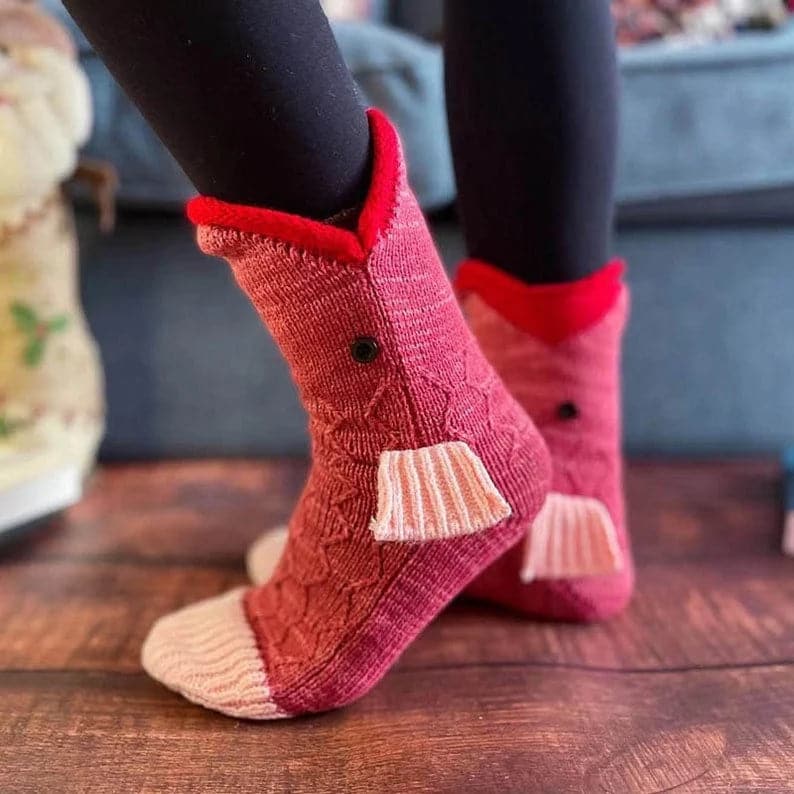 Knit Crocodile Socks