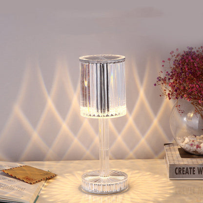 Modern Led Diamond Crystal Table Touch Lamp for Home décor Bedroom Bedside Decorating Night Lamp