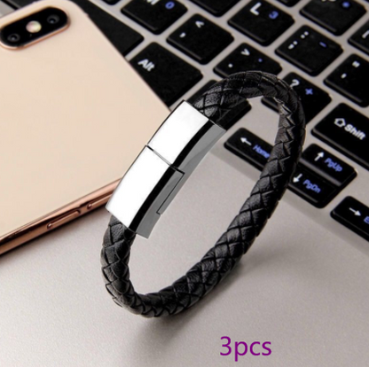 Bracelet USB Charging Cable for iPhone, USB-C & Micro