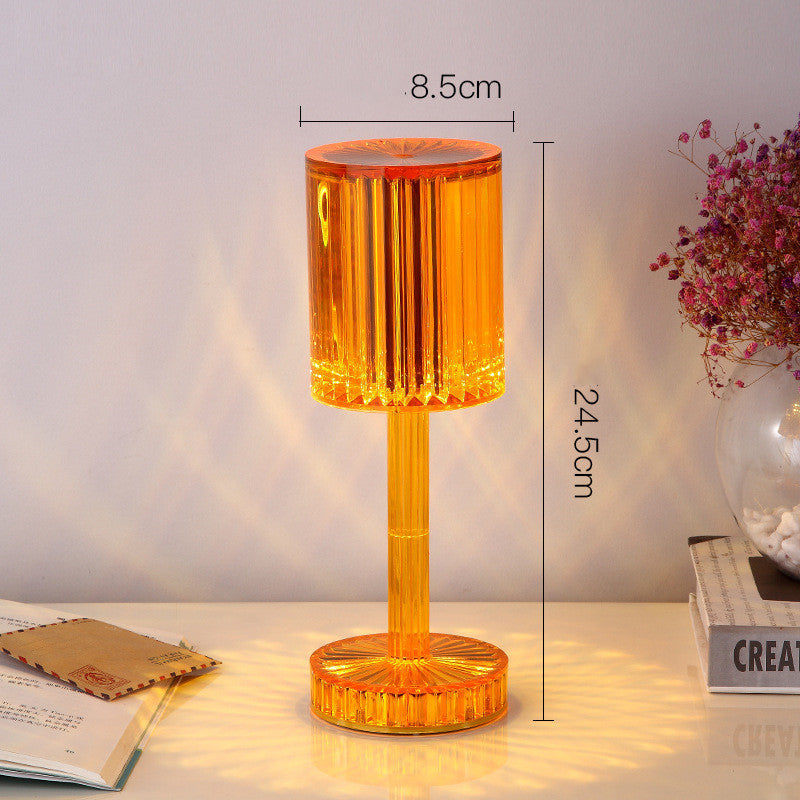 Modern Led Diamond Crystal Table Touch Lamp for Home décor Bedroom Bedside Decorating Night Lamp