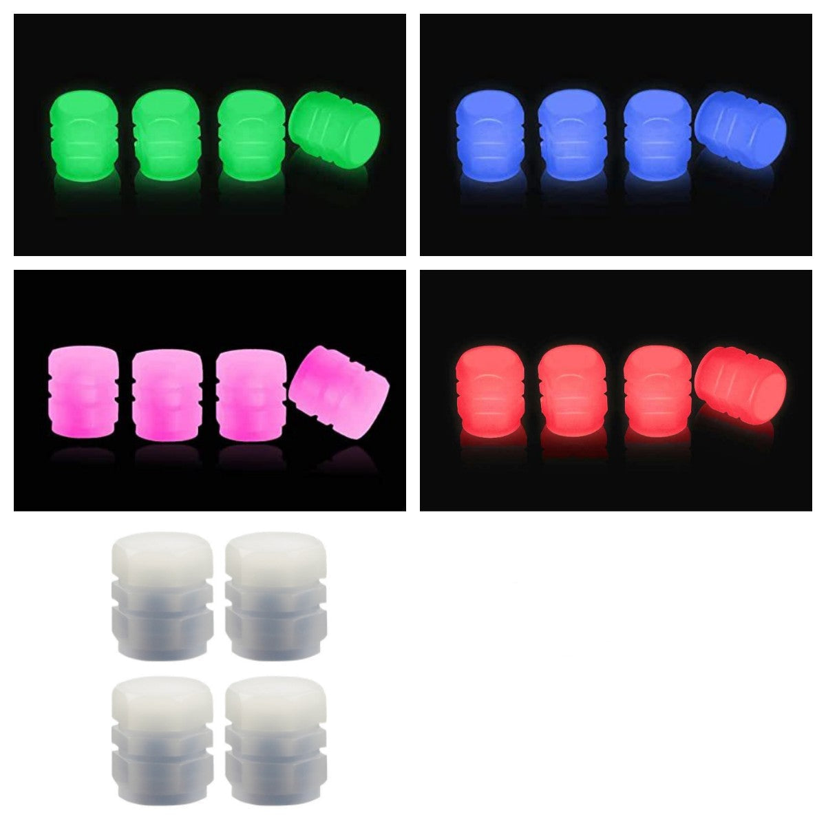 Cars/Bikes Luminous Valve Cap Vacuum Tire Valve Luminous Core Cover