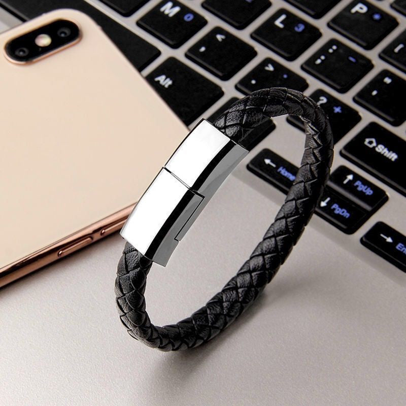 Bracelet USB Charging Cable for iPhone, USB-C & Micro