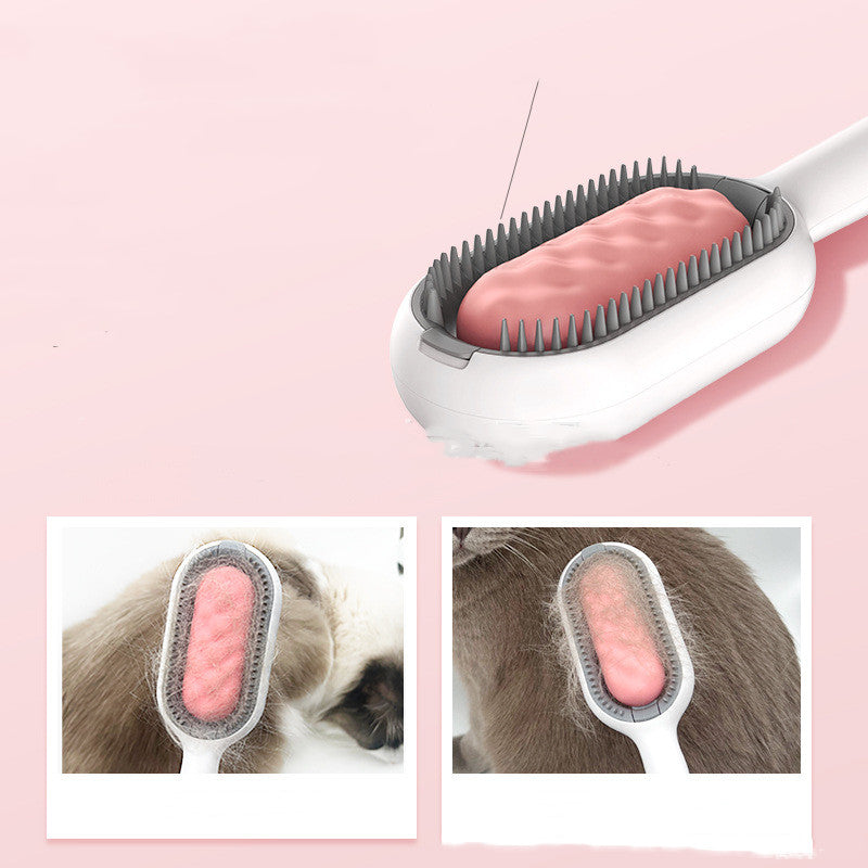 Pet Hair Removal Comb With Disposable Wipes Sticker Cat Dogs