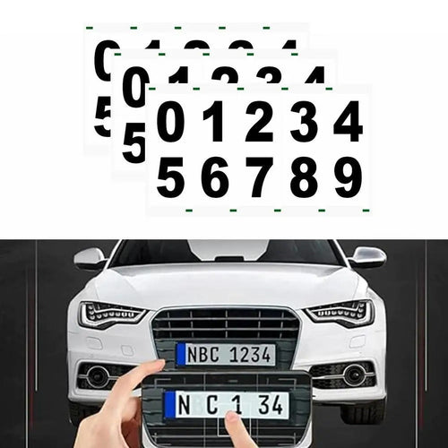 License Plate Number Concealer Stickers