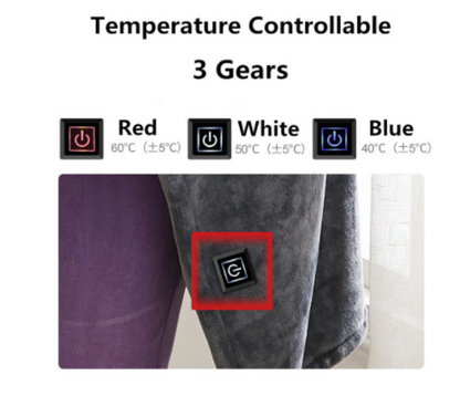 USB Heated Flannel Blanket: Warm Shawl & Body Warmer