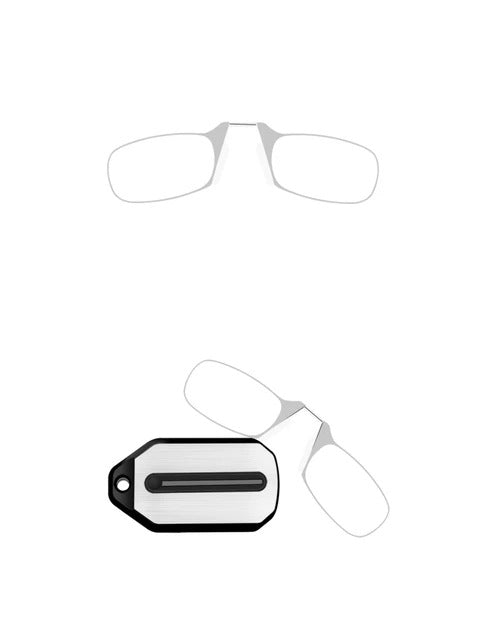 Folding Women's Men's Rimless Nose Clip Reading Glasses Mini Eyewear