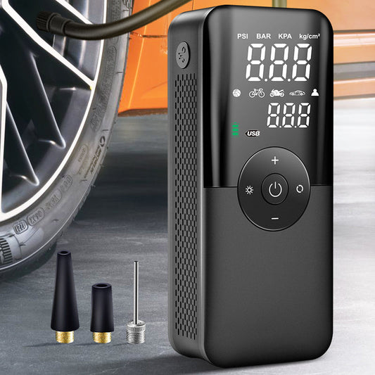 CARSUN Rechargeable Air Pump: Portable Digital Tire Inflator for Cars, Motorcycles, Bicycles, and Balls