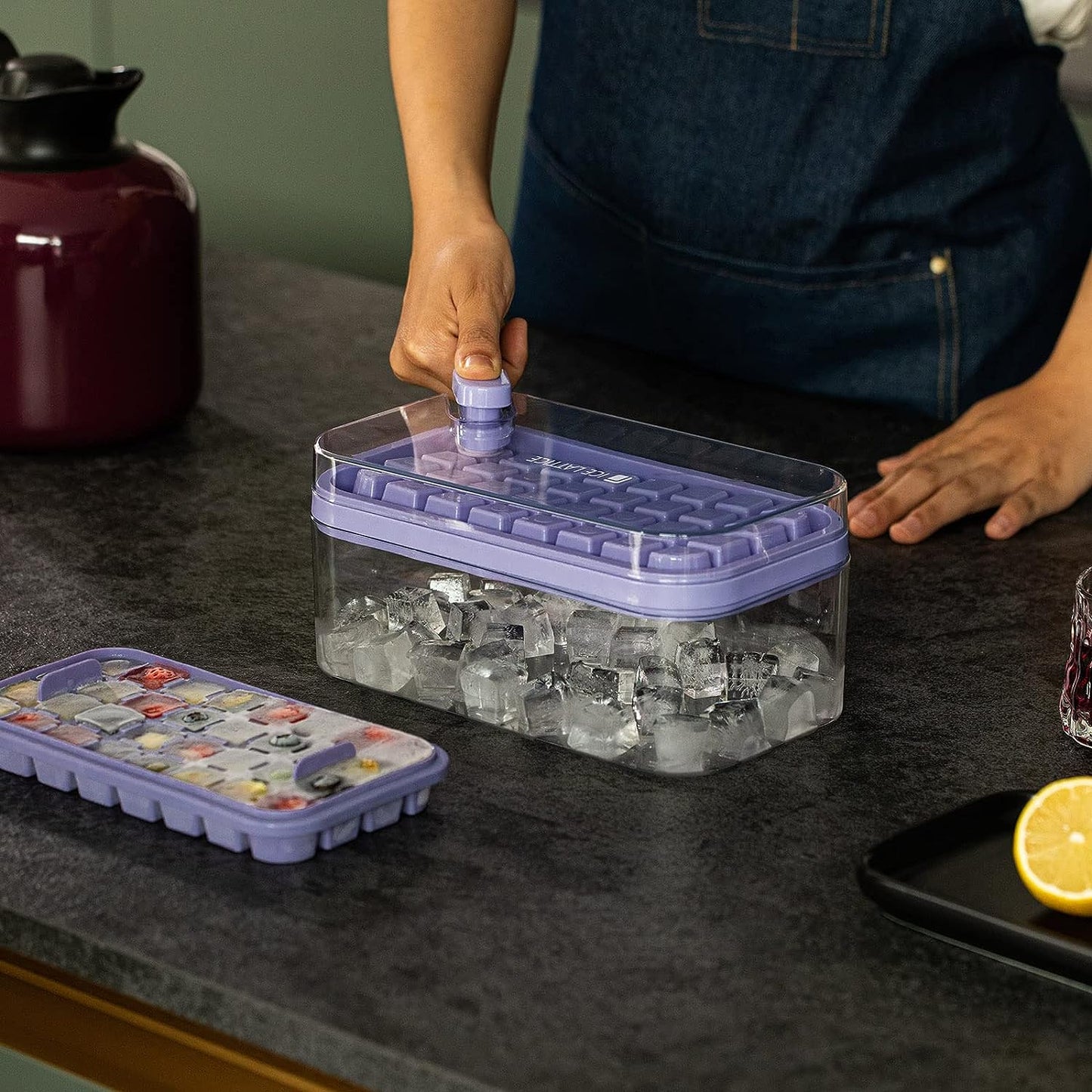 Ice Cube Trays Lid and Bin