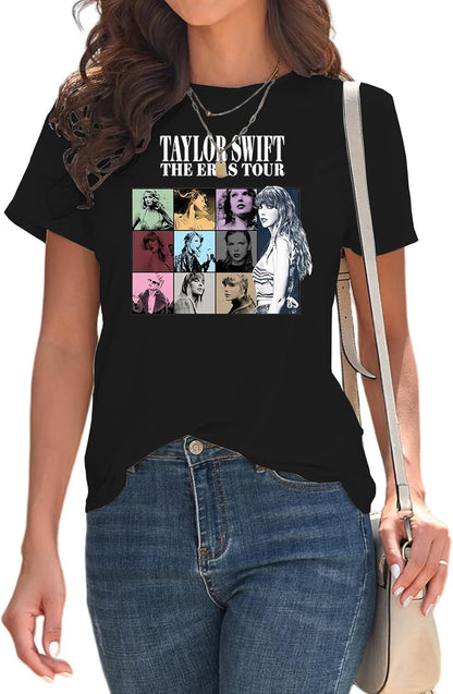 TOOPYNOI Women Summer T-Shirt, Trendy Graphic Short Sleeve Concert Tee 90s Country Music Singer Fans Novelty Tshirt