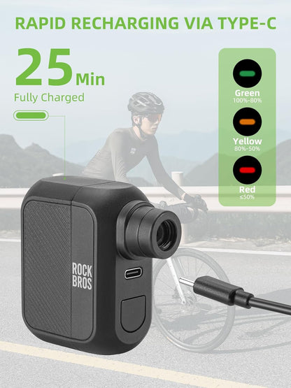 ROCKBROS Mini Electric Bike Pump Portable 100 PSI with Type-C Charging