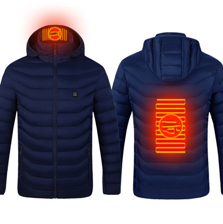 New Heated Jacket Coat USB Electric Jacket Cotton Coat Heater Thermal Clothing Heating