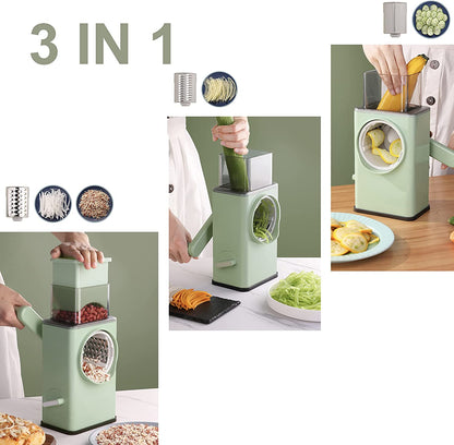 Multifunctional Vegetable Slicer Rotary Vegetable Chopper Salad Maker Hand-cranked Shredder Slicer