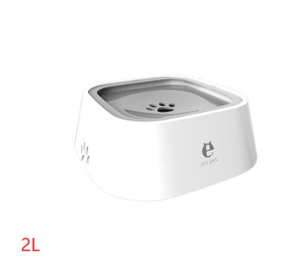 Anti-Overflow Pet Water Bowl: Slow Feeder & Portable