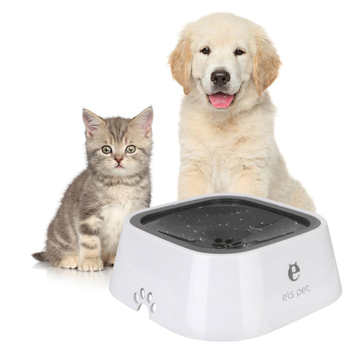 Anti-Overflow Pet Water Bowl: Slow Feeder & Portable