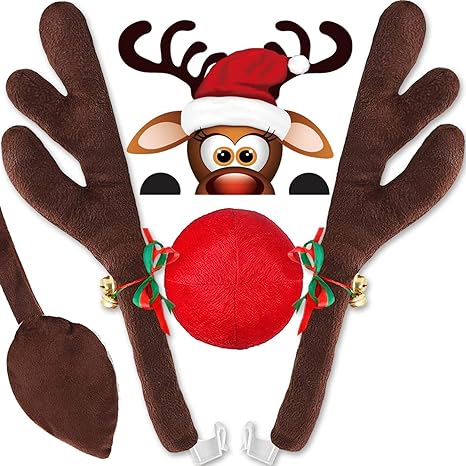 🎄2023-Christmas Hot Sale🎁Premium Reindeer Car Kit Antlers