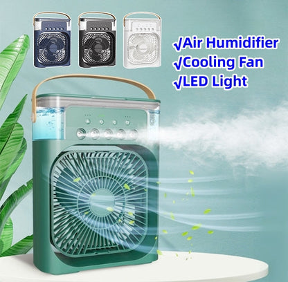 Air Humidifier Cooling Fan with LED Night Light