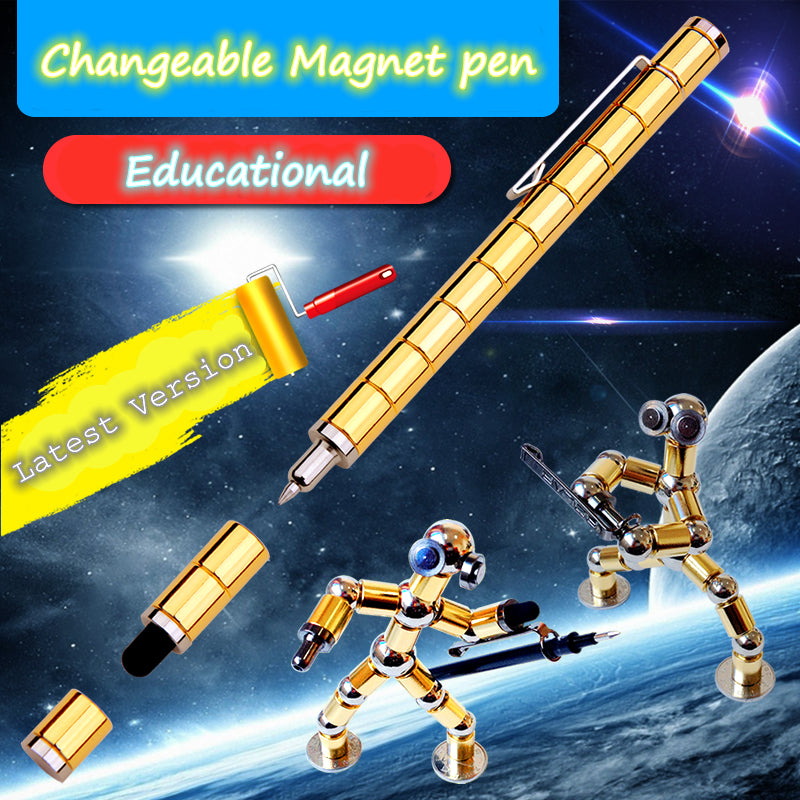 Magnetic Polar Pen: Modular Antistress Fidget & Erasable Toy