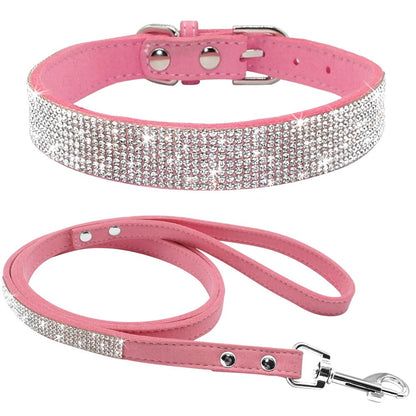 Cute Sparkling Pet Collar & Leash Set