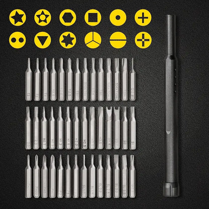 Juego de destornilladores de precisión compactos 31 en 1 con sistema de expulsión por presión