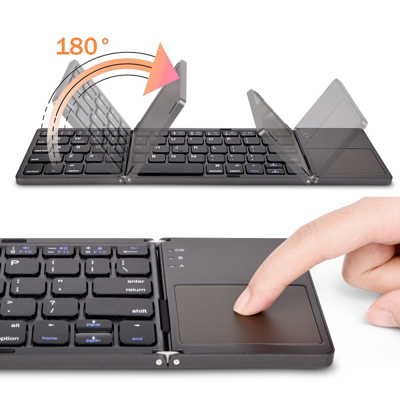 Folding Mini Bluetooth Keyboard for Tablet Phone Computer Wireless Foldable Multi-Function