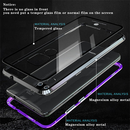 Huawei Honor Metal Magnetic phone case 9H Tempered Glass Protection