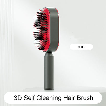 Self Cleaning Hair Brush - Nova Gadget Store Red