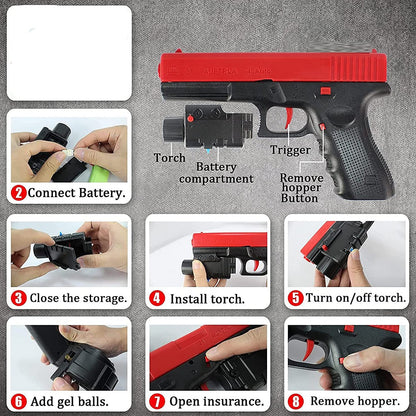 Pistola de bolas de gel con efecto salpicadura eléctrica G***k 