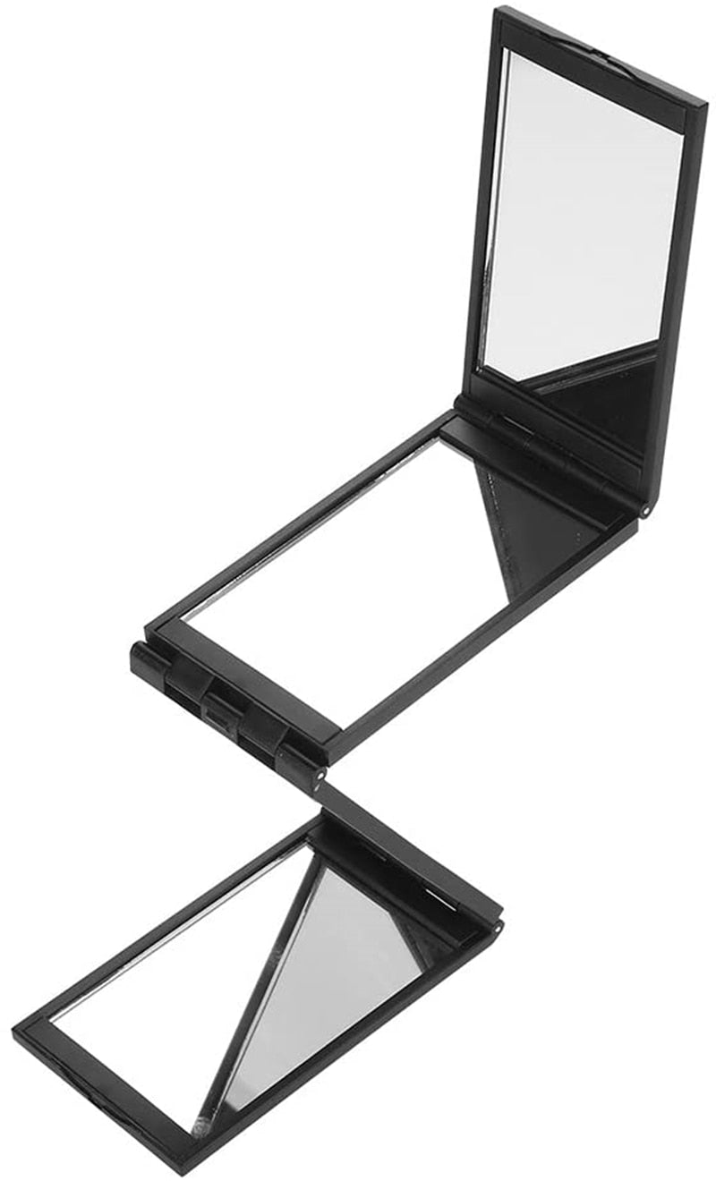 360° Foldable 4-Panel Makeup Mirror for Hair Styling & Grooming