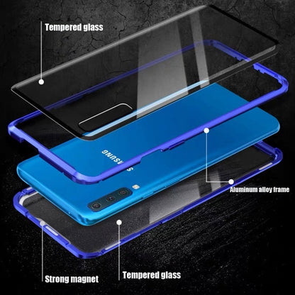 Double Sided Magnetic Metal Case For Samsung Galaxy S22 S21 UItra S10 Plus For Note10 20 A12