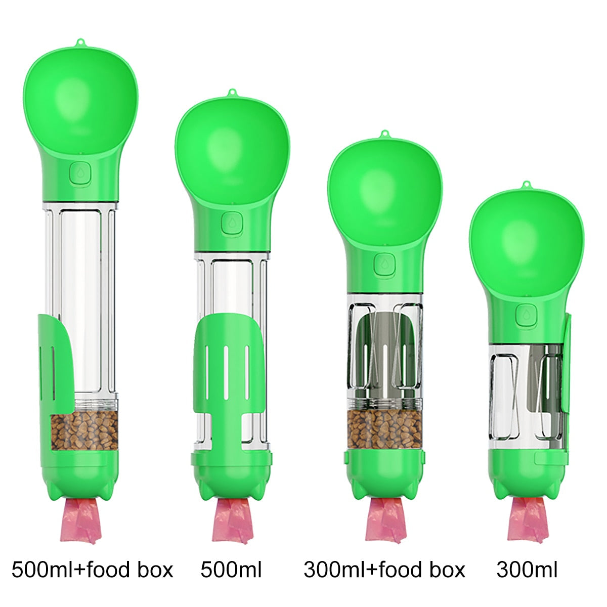 4 In 1 Pet Bottle - Nova Gadget Store Green / 300ml with food box